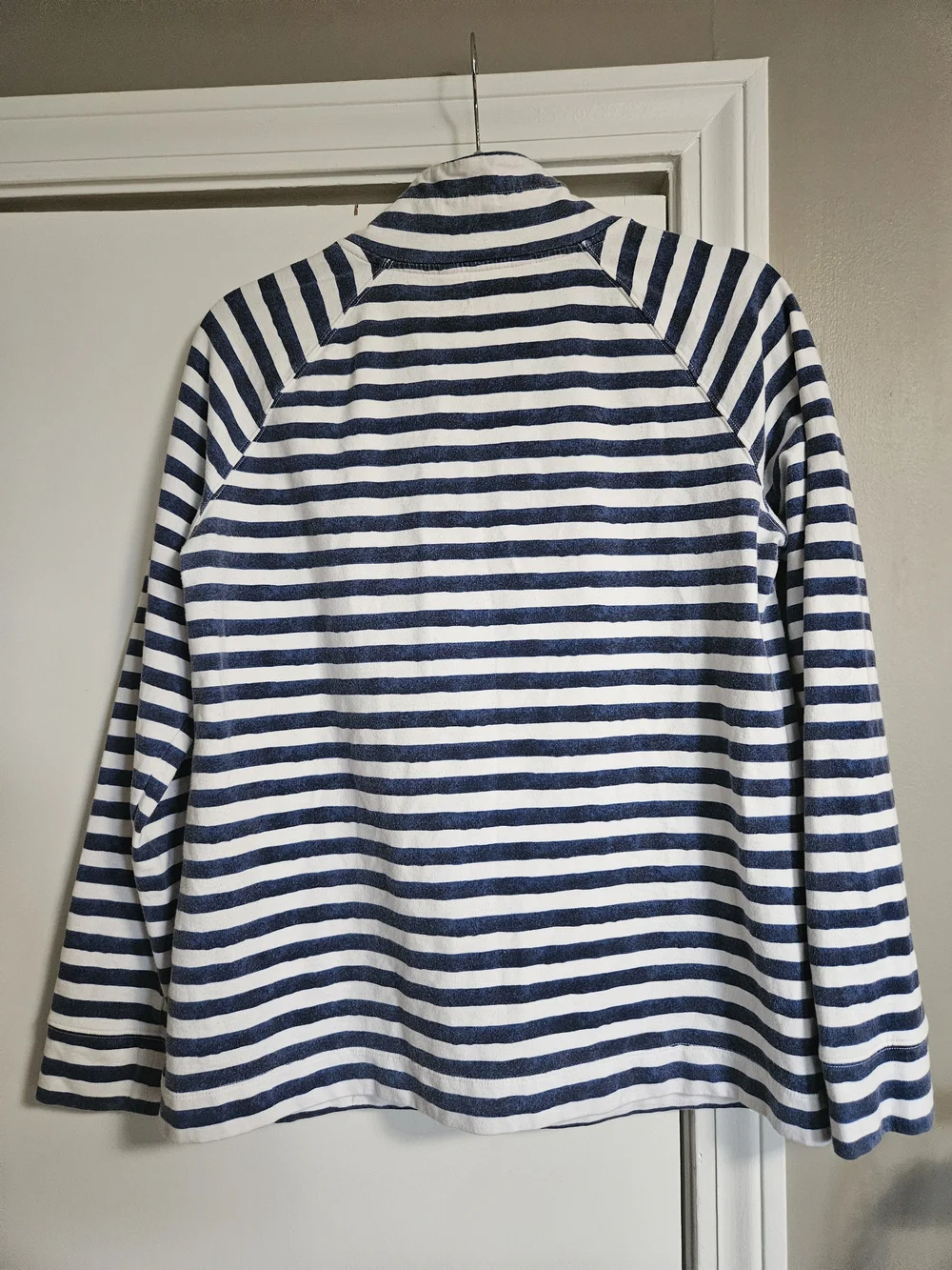 Lilly Pulitzer Navy & White Striped Snap-Button Pullover - Picture 6 of 7